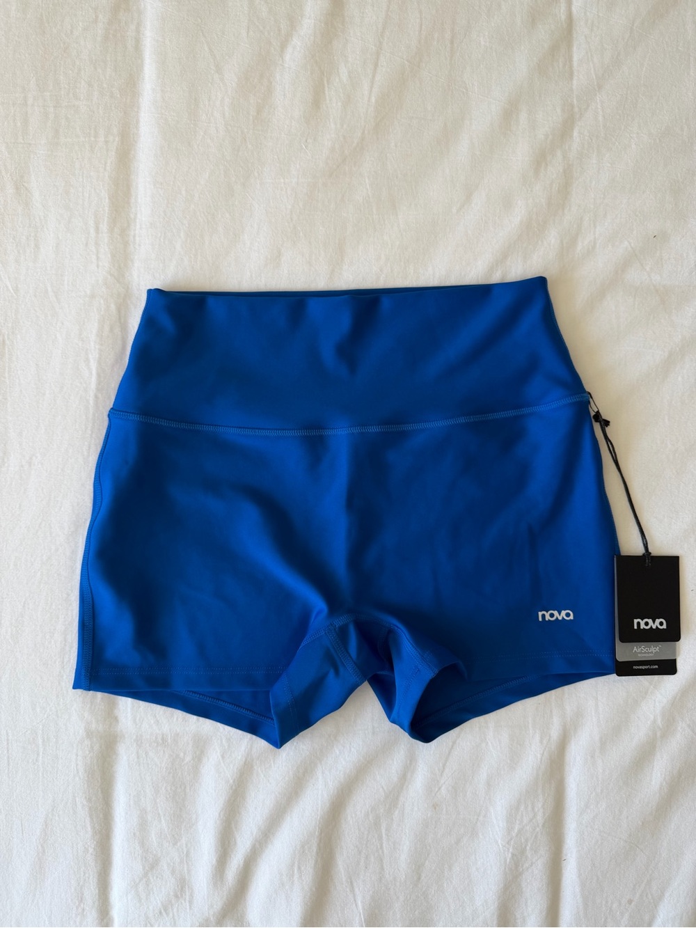 Blue workout shorts